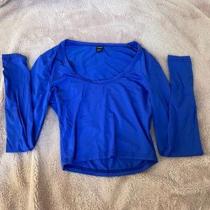 Blue crop top